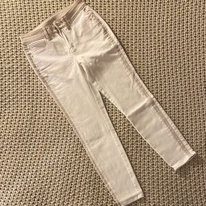 White House Black Market Cream Skinny Jeans